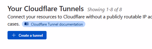 Create Tunnel Button